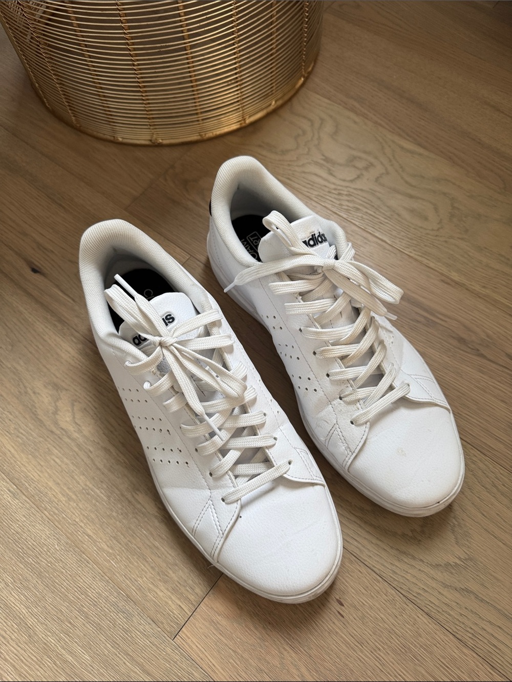 adidas cloudfoam comfort White Leather Low-Top Sneakers - Stan smith similar